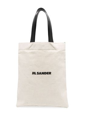 Borsa tote grande con stampa logo Jil Sander | J26WC0004P4917280